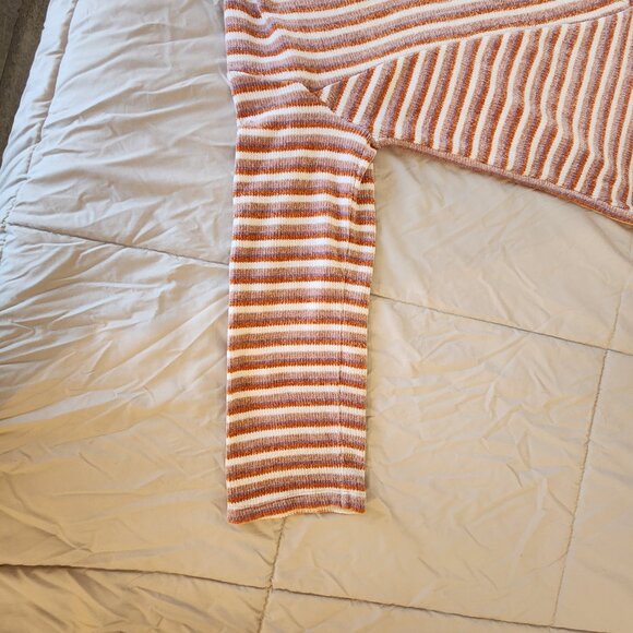 Anthropologie Pink Striped Sweatshirt - Picture 7 of 11